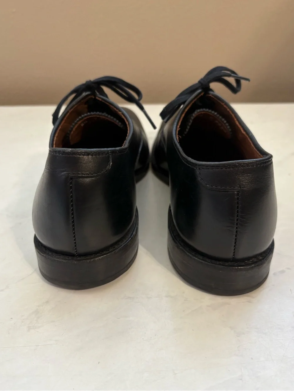 Allen Edmunds Men’s 8.5 D Carlyle Black Leather Oxford Dress Shoes Lace Up